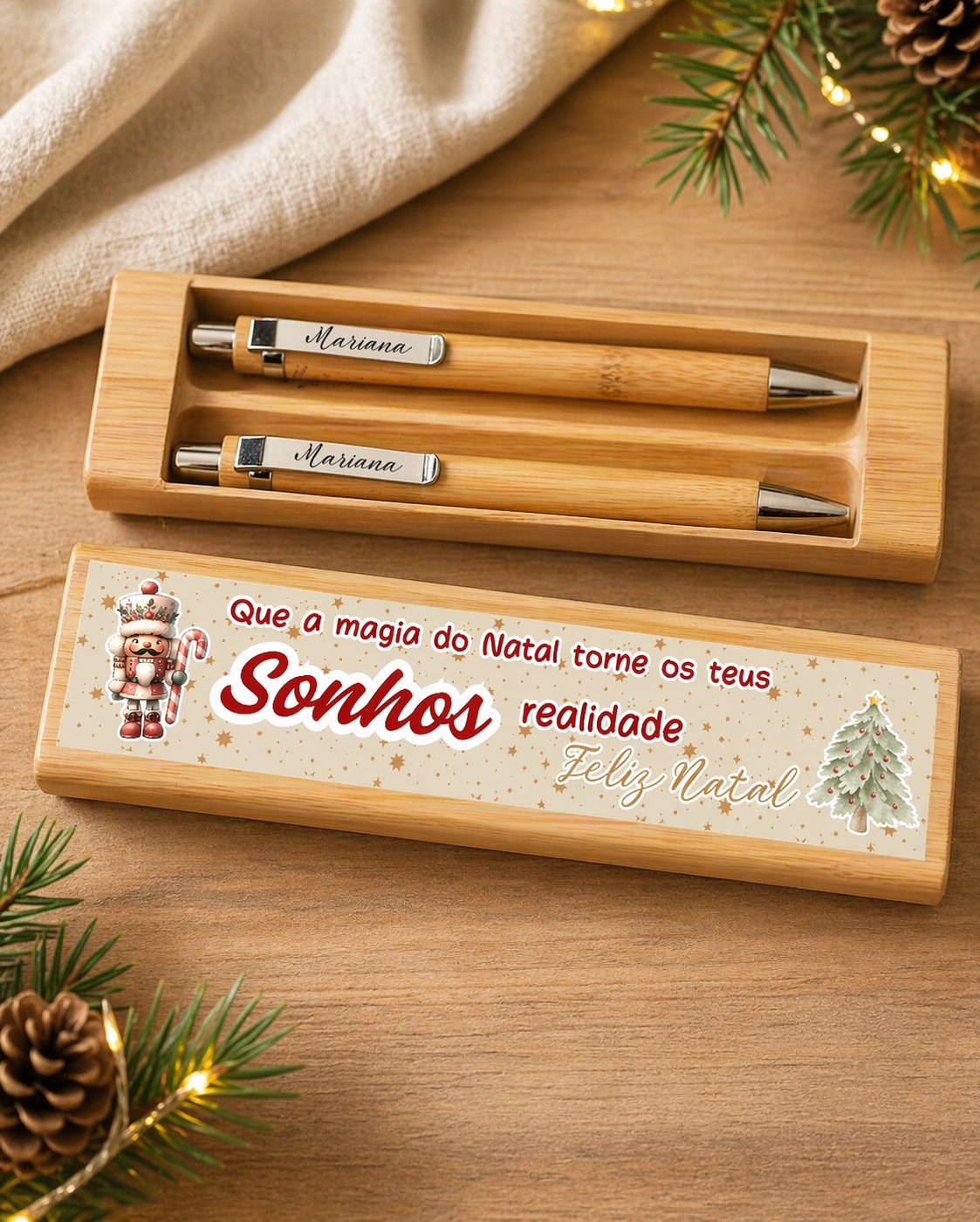Conjunto caneta e lapiseira " Natal"