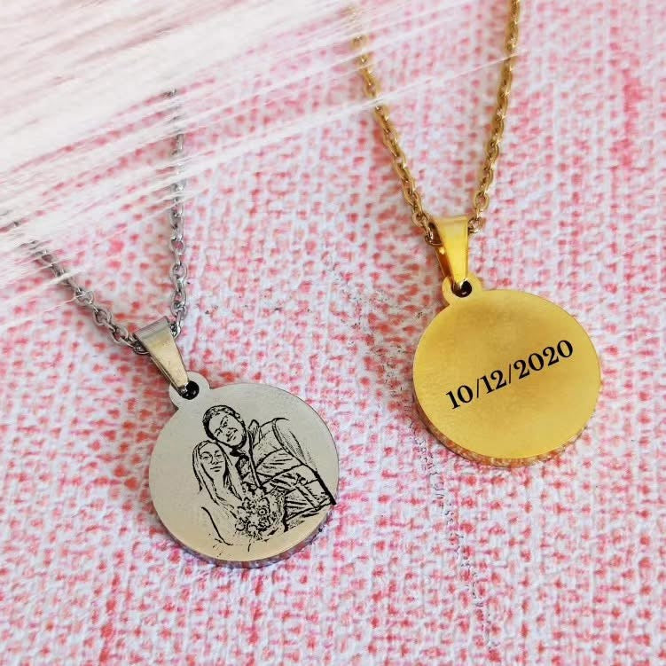 Colar Redondo Aço Inoxidável Personalizado