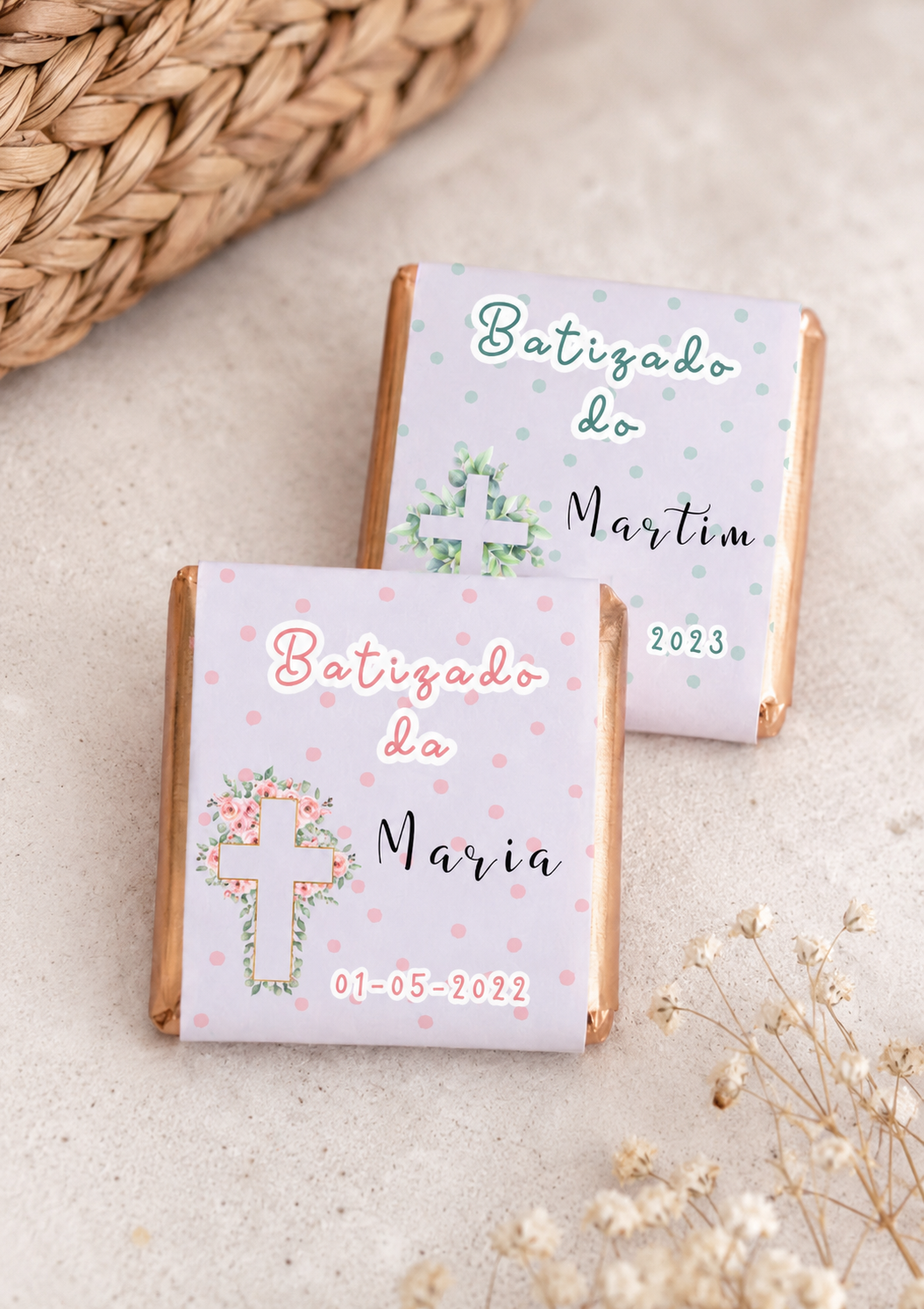 Napolitana personalizada batizado