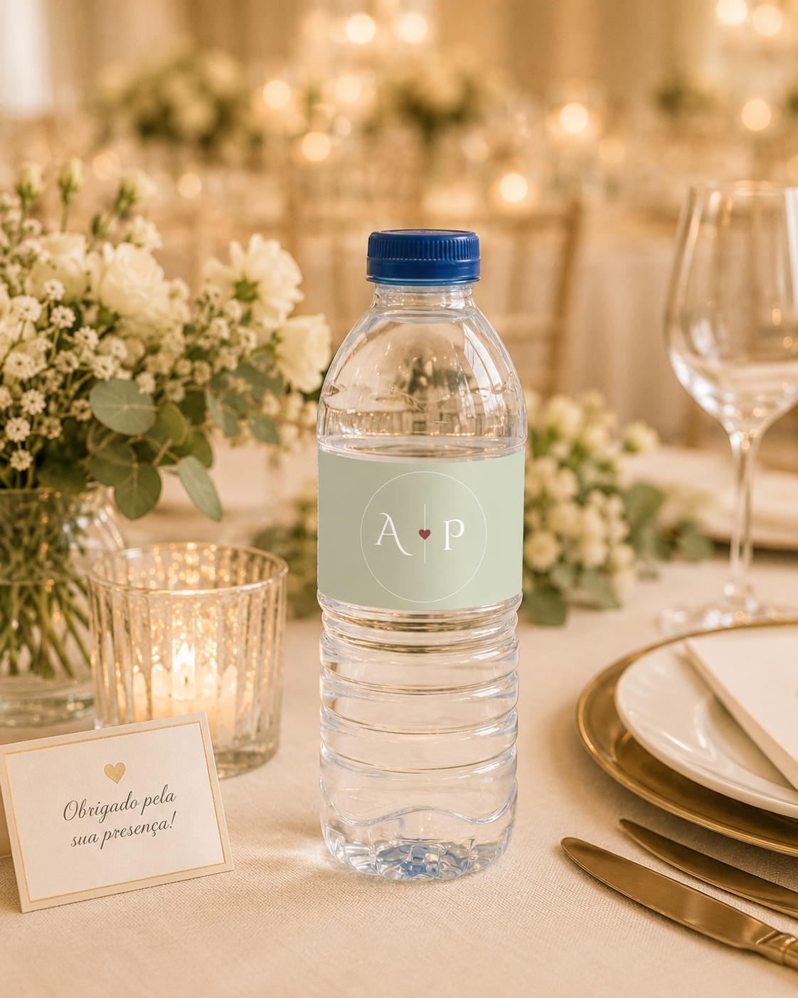 Garrafa de água casamento