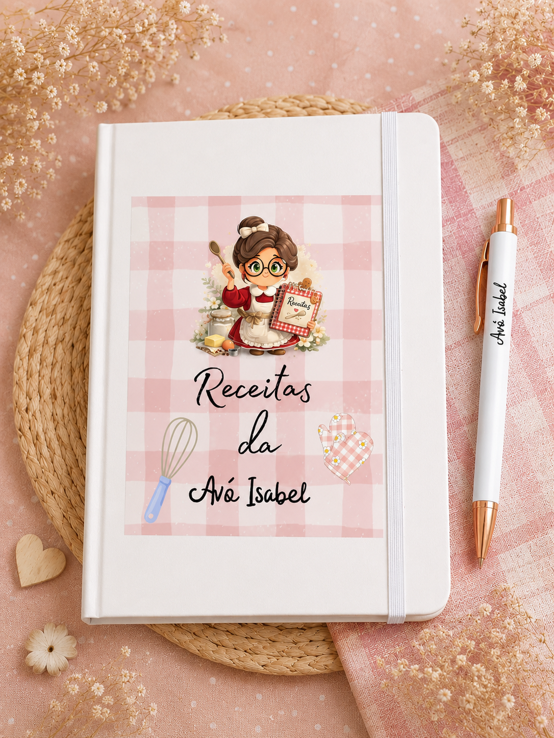 Bloco de Notas A5 e Caneta " Receitas da Avó.."