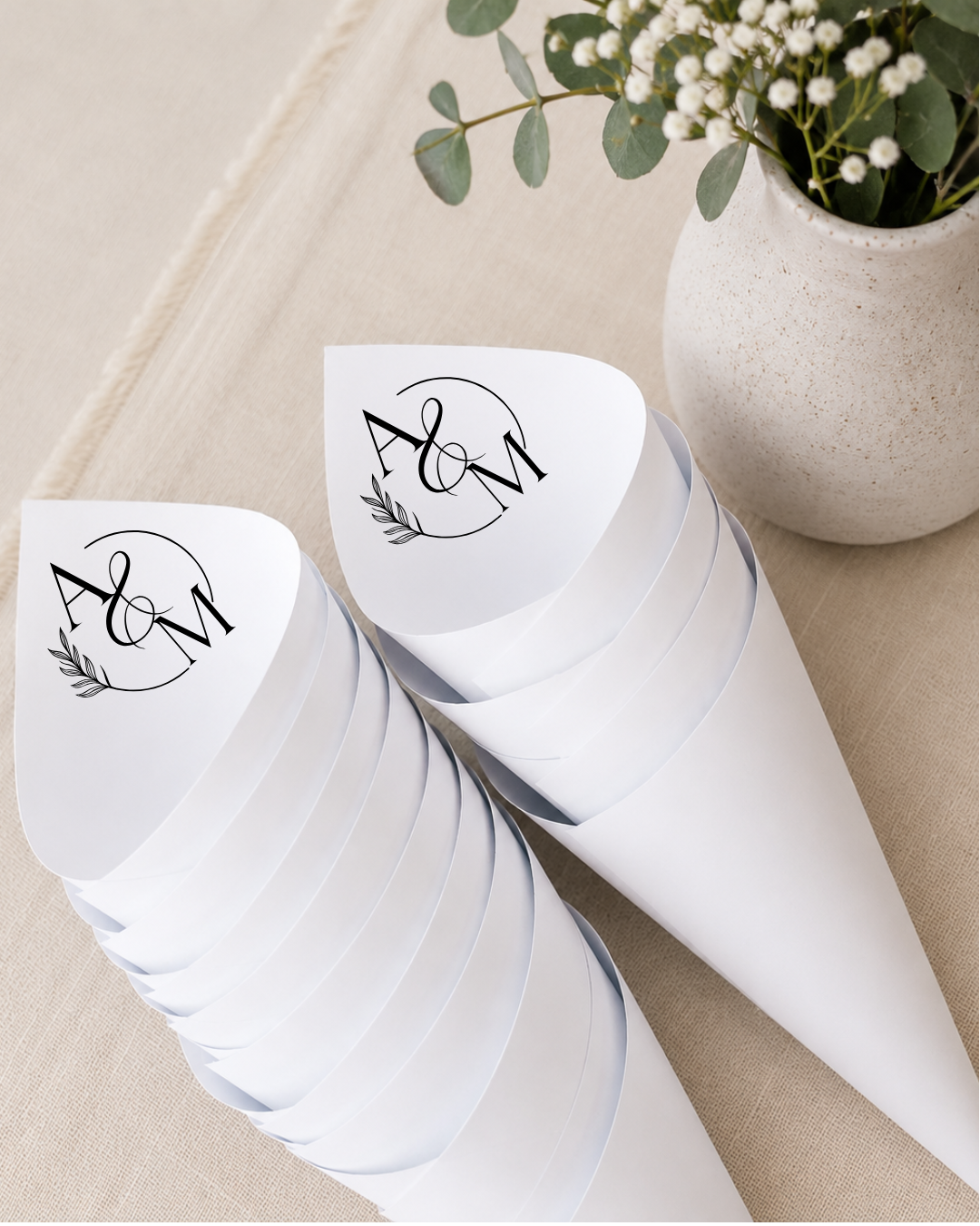 Cone com impressão no interior - Packs - Casamento