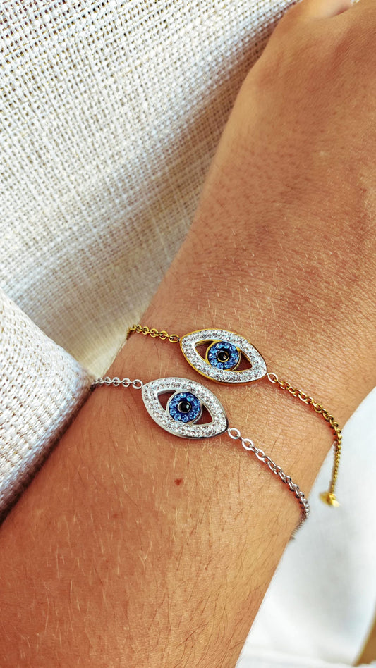 Pulseira olho turco zirconias