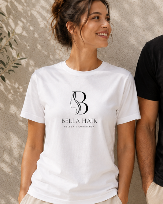 T-shirt  Branca Unisex com logotipo