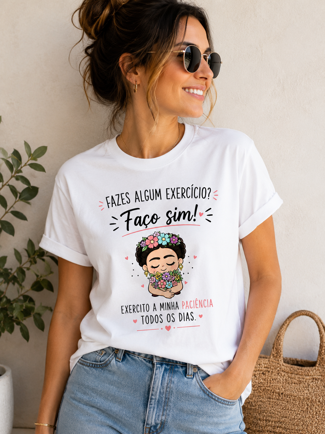 T-shirt “ fazes algum exercício? Faço sim, exercito a minha paciência todos os dias ! “