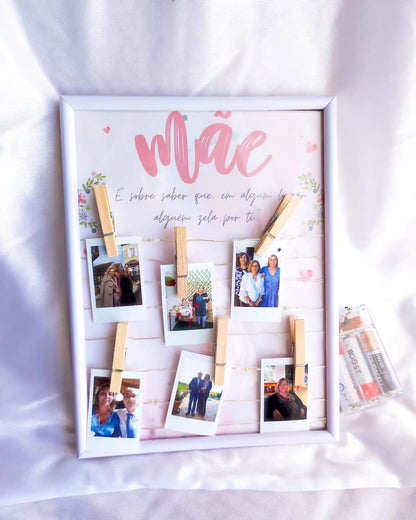 Quadro Polaroids com Luzes
