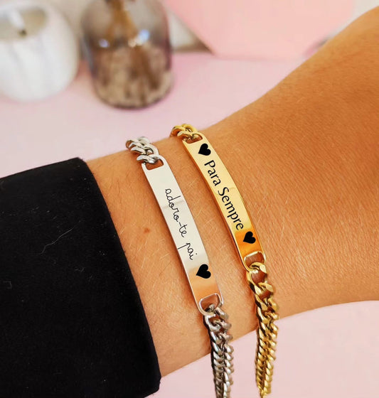 Pulseira corrente Aço Inoxidável Personalizada