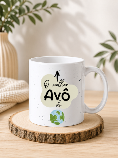 Caneca " A Melhor Avó do Mundo / O Melhor Avô do Mundo"
