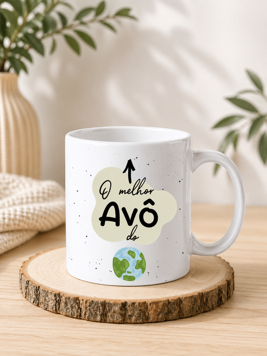 Caneca " A Melhor Avó do Mundo / O Melhor Avô do Mundo"