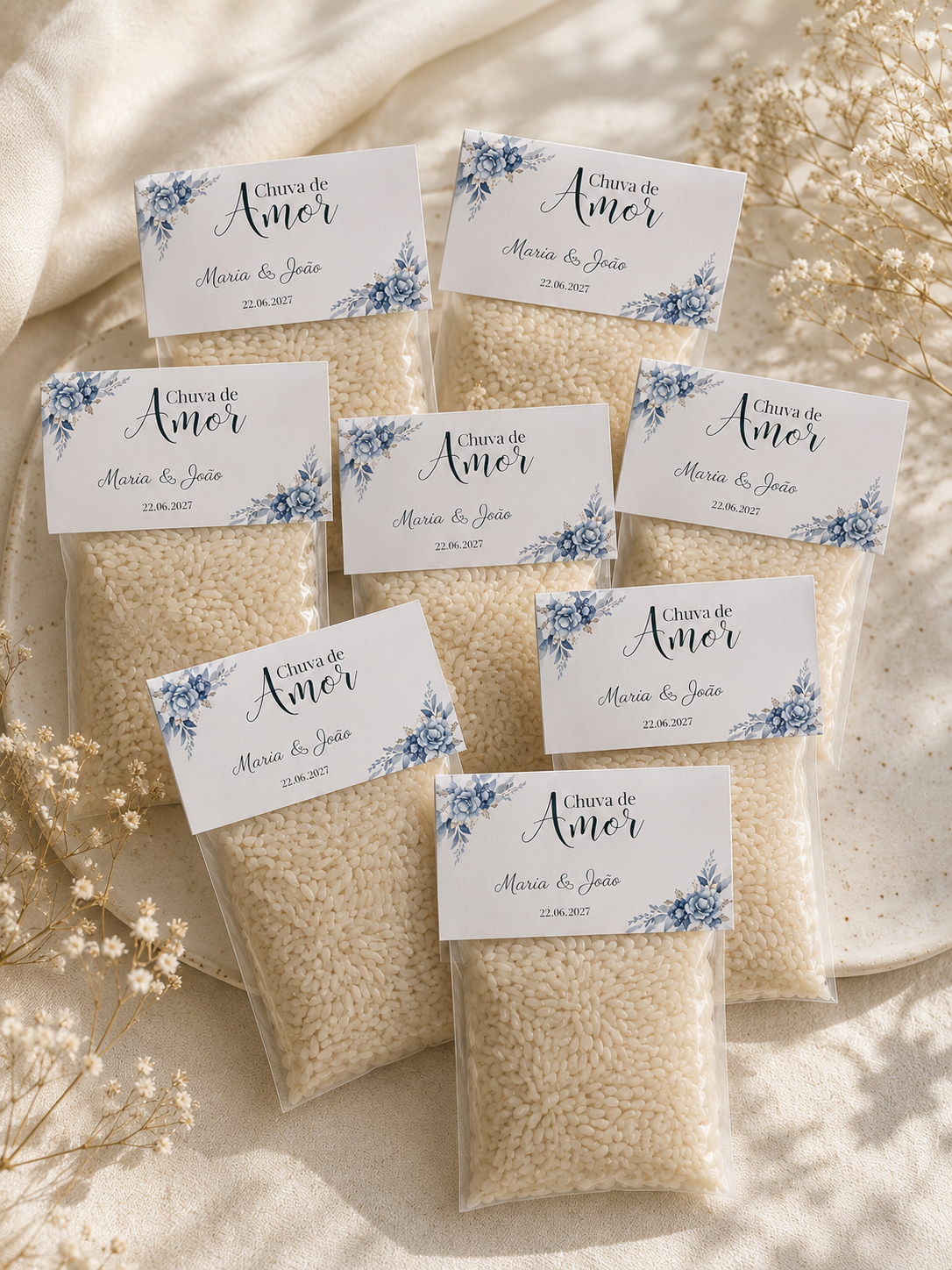 Sacos de arroz Packs - Casamento